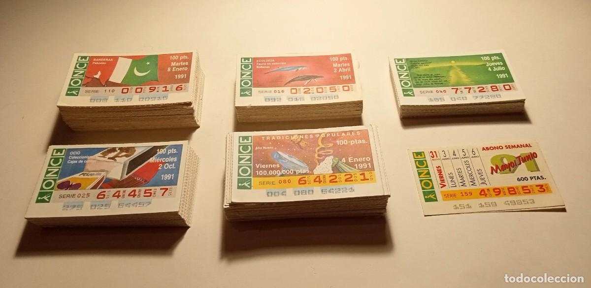 Cupones ONCE: 1991 - 619 CUPONES de la ONCE - Foto 1