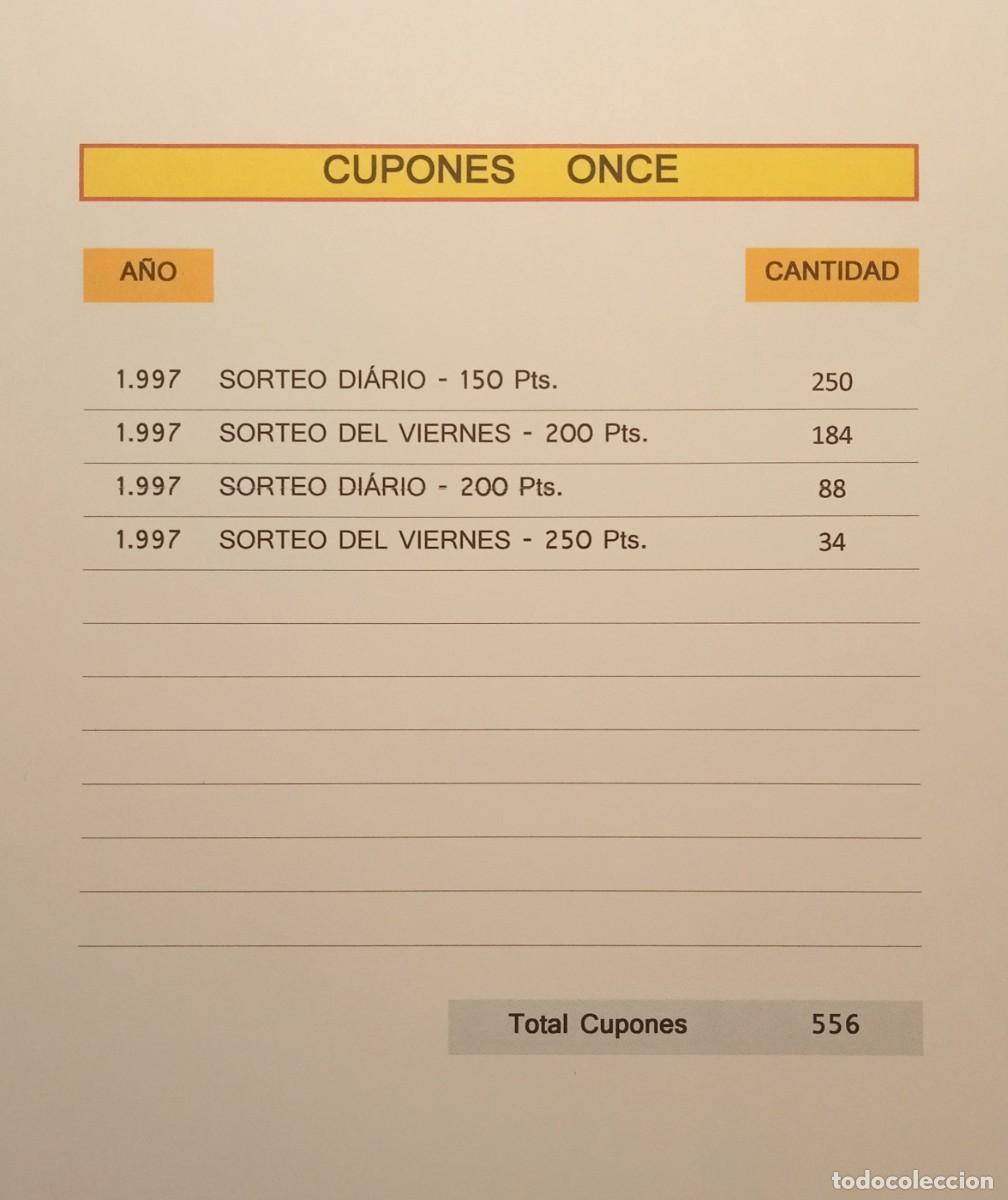 Cupones ONCE: 1997 - 556 CUPONES de la ONCE - Foto 2