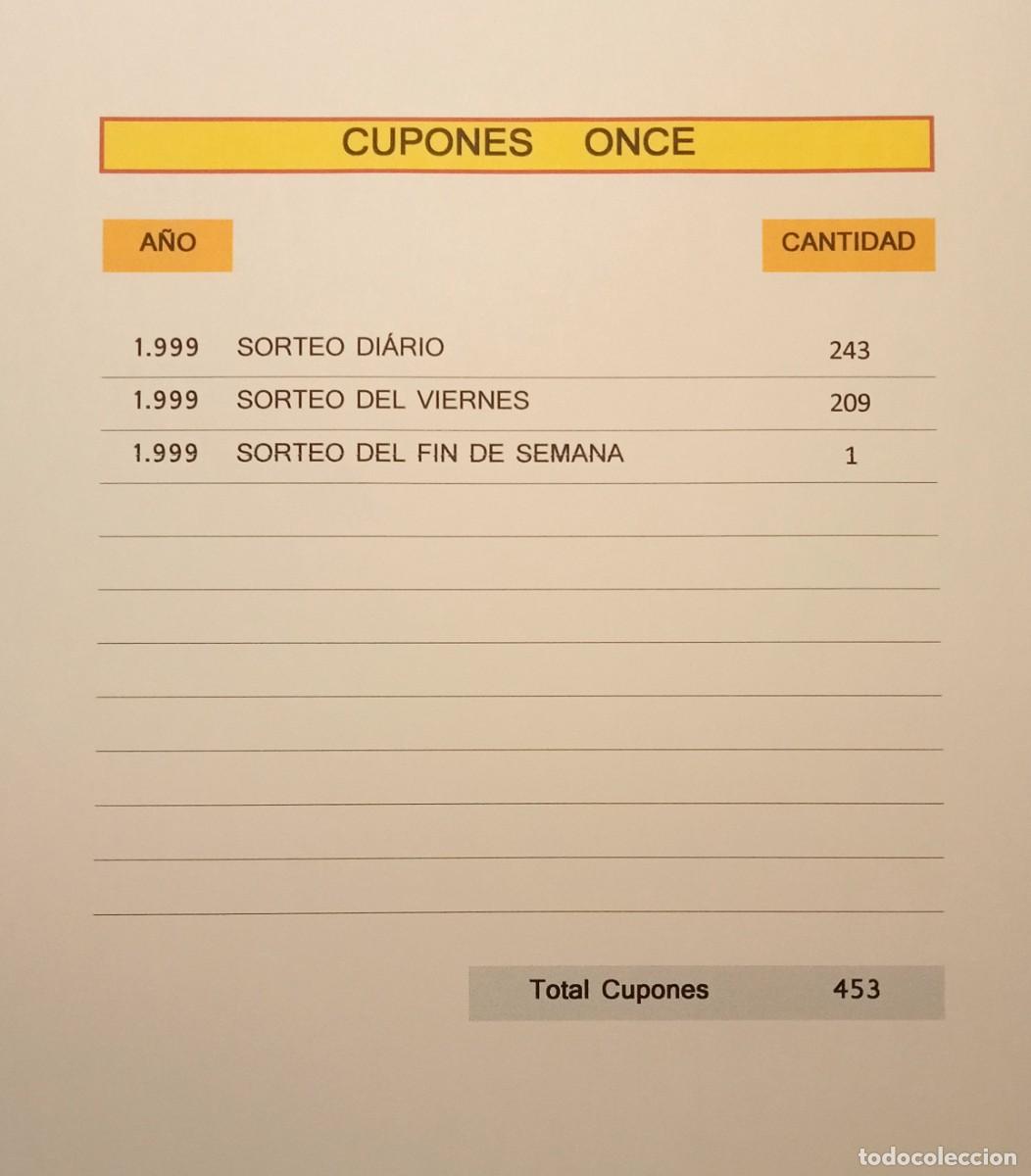 Cupones ONCE: 1999 - 453 CUPONES de la ONCE - Foto 2