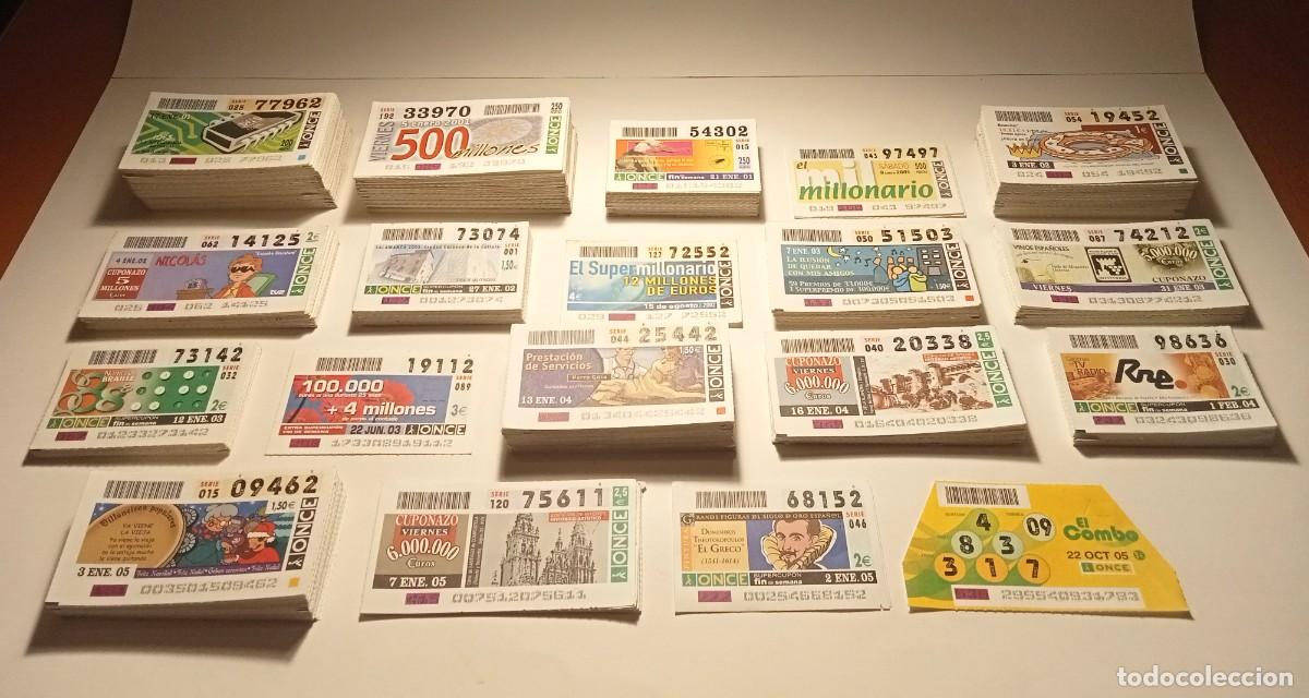 Bilhetes ONCE: 2001 a 2005 - 1057 CUPONES de la ONCE