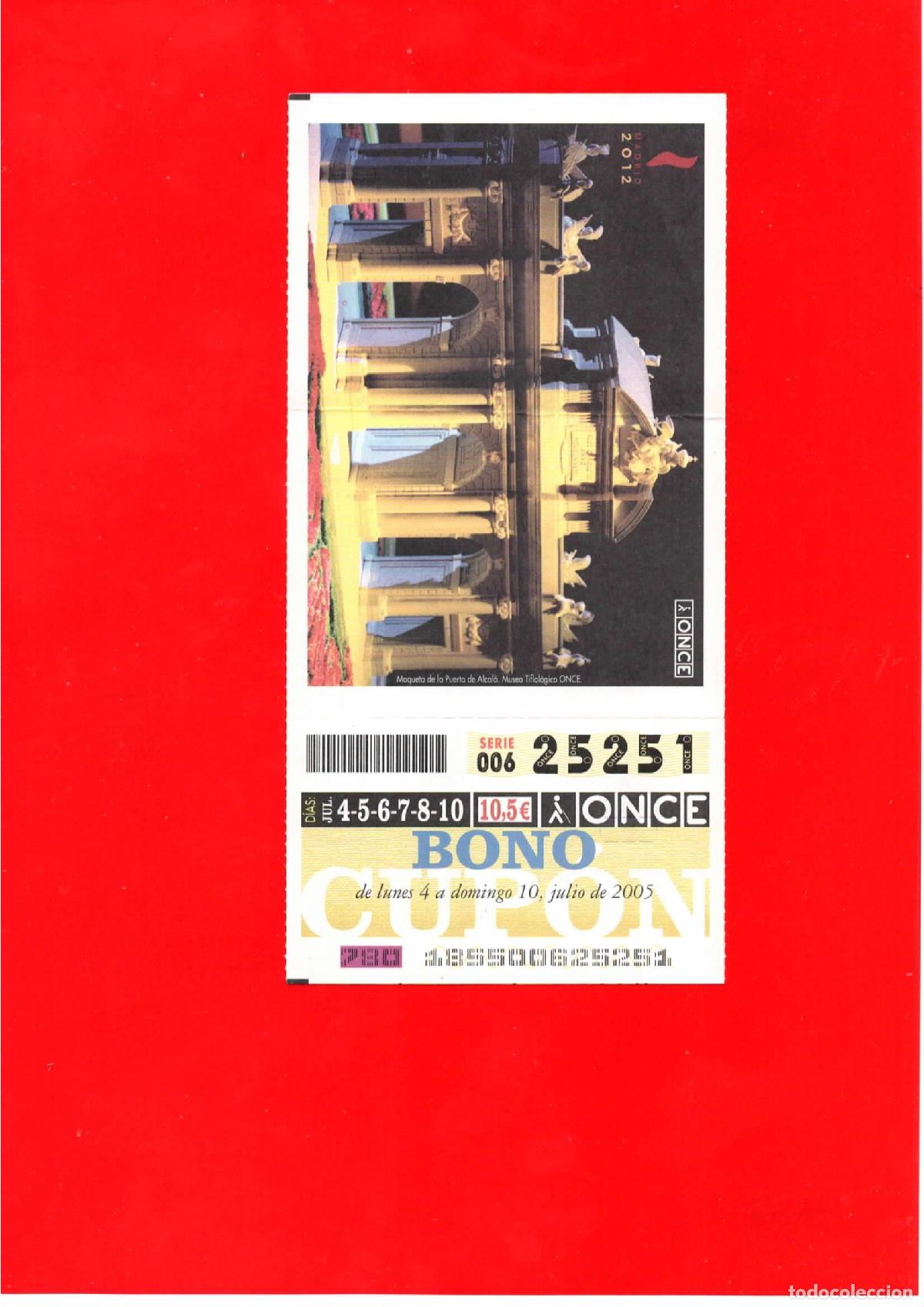 Billets ONCE: Bono Cup&oacute;n de la ONCE del a&ntilde;o 2005