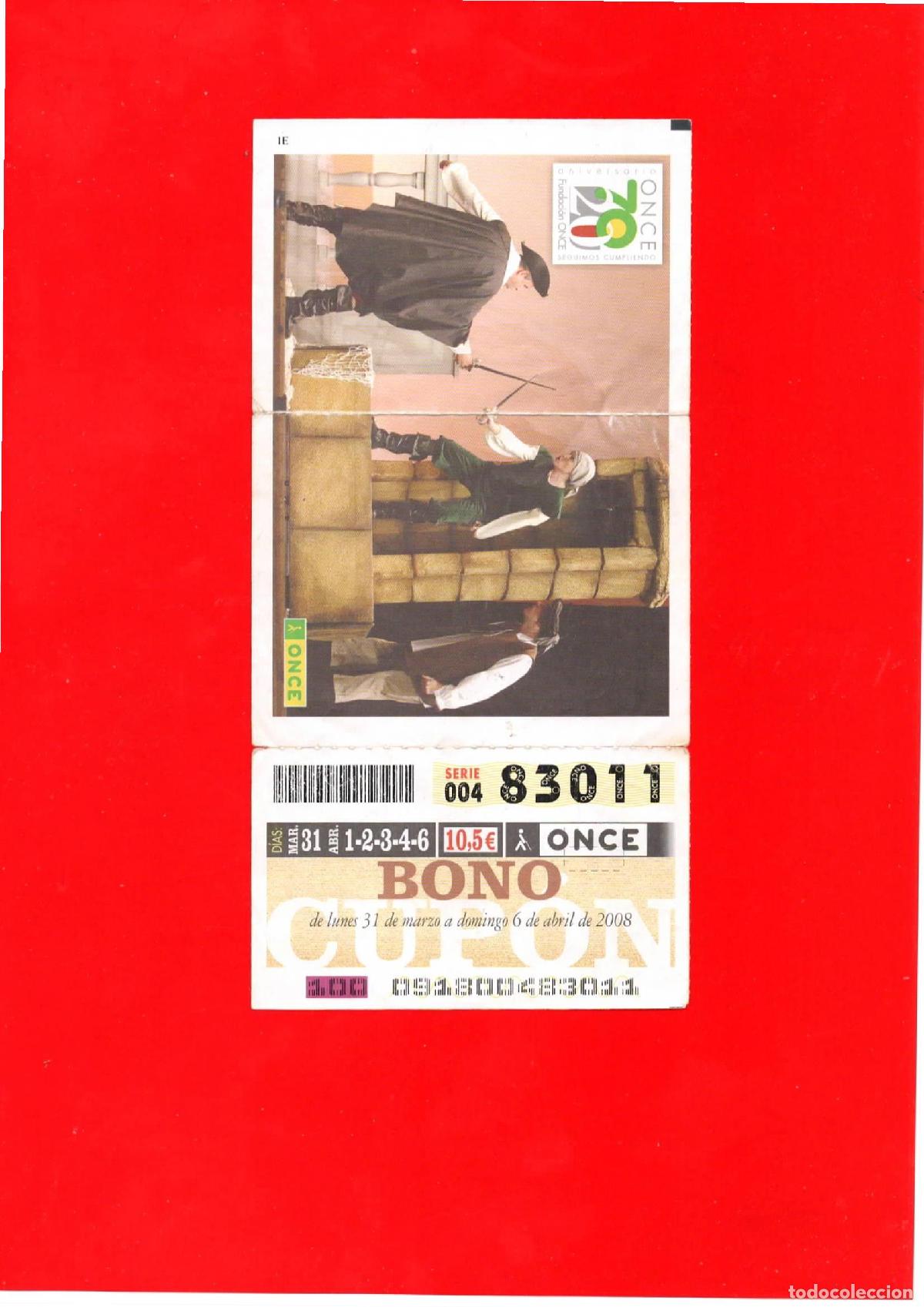 Billets ONCE: Bono Cup&oacute;n de la ONCE del a&ntilde;o 2008