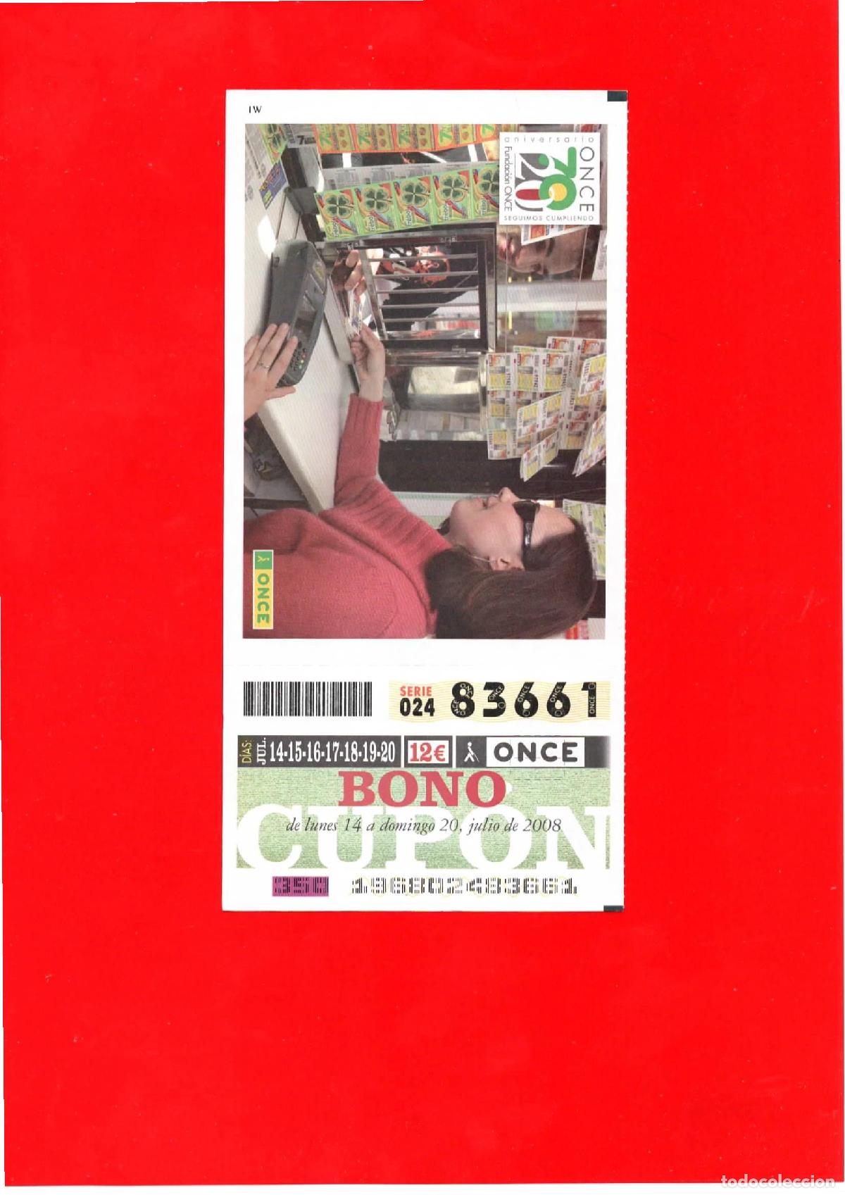 Billets ONCE: Bono Cup&oacute;n de la ONCE del a&ntilde;o 2008