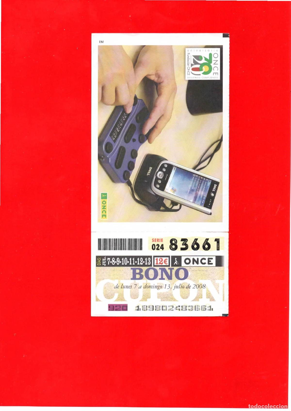 Billets ONCE: Bono Cup&oacute;n de la ONCE del a&ntilde;o 2008