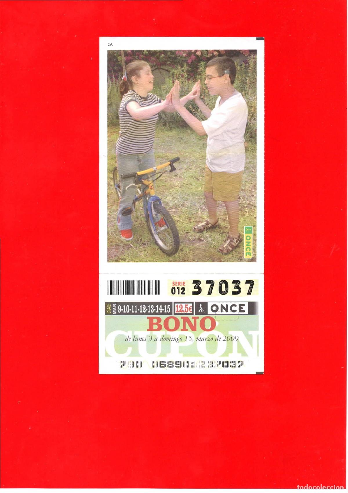 Coupon ONCE: Bono Cup&oacute;n de la ONCE del a&ntilde;o 2009