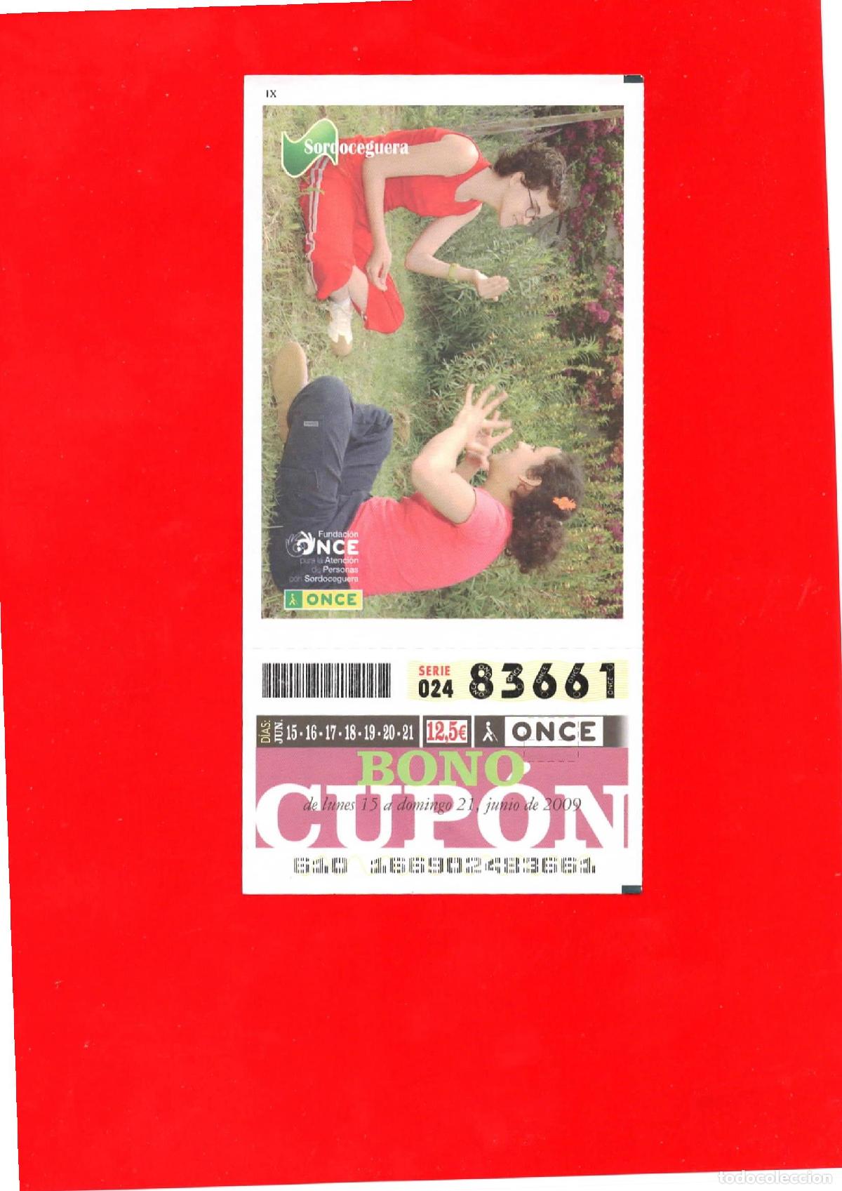 Bilhetes ONCE: Bono Cup&oacute;n de la ONCE del a&ntilde;o 2009
