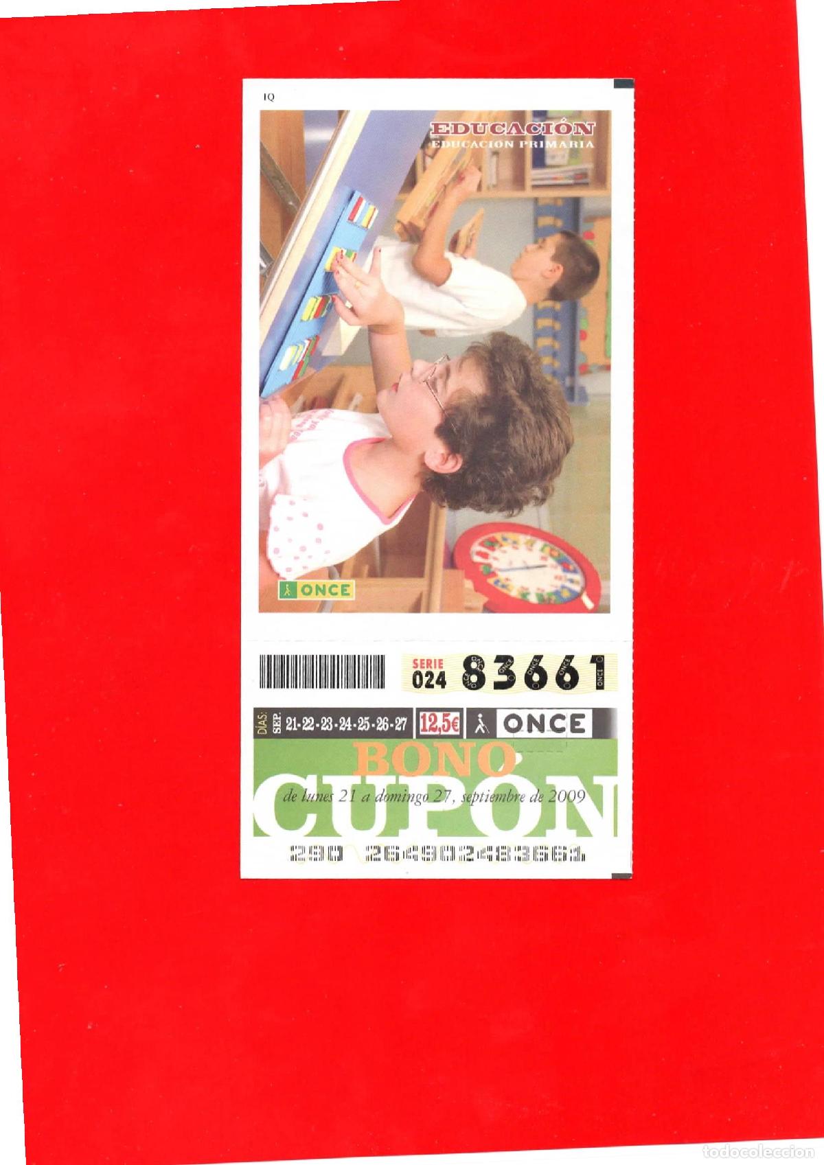 Bilhetes ONCE: Bono Cup&oacute;n de la ONCE del a&ntilde;o 2009