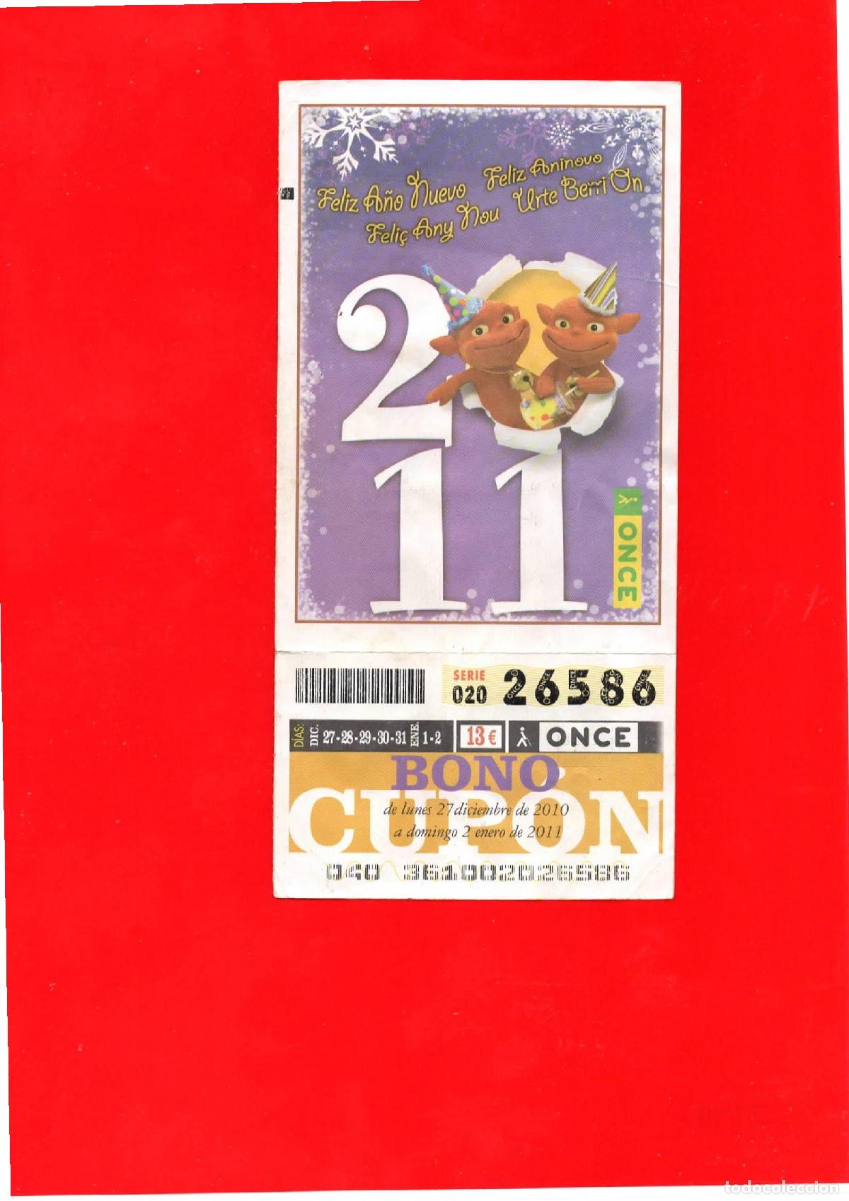 Billets ONCE: Bono Cup&oacute;n de la ONCE del a&ntilde;o 2010-11