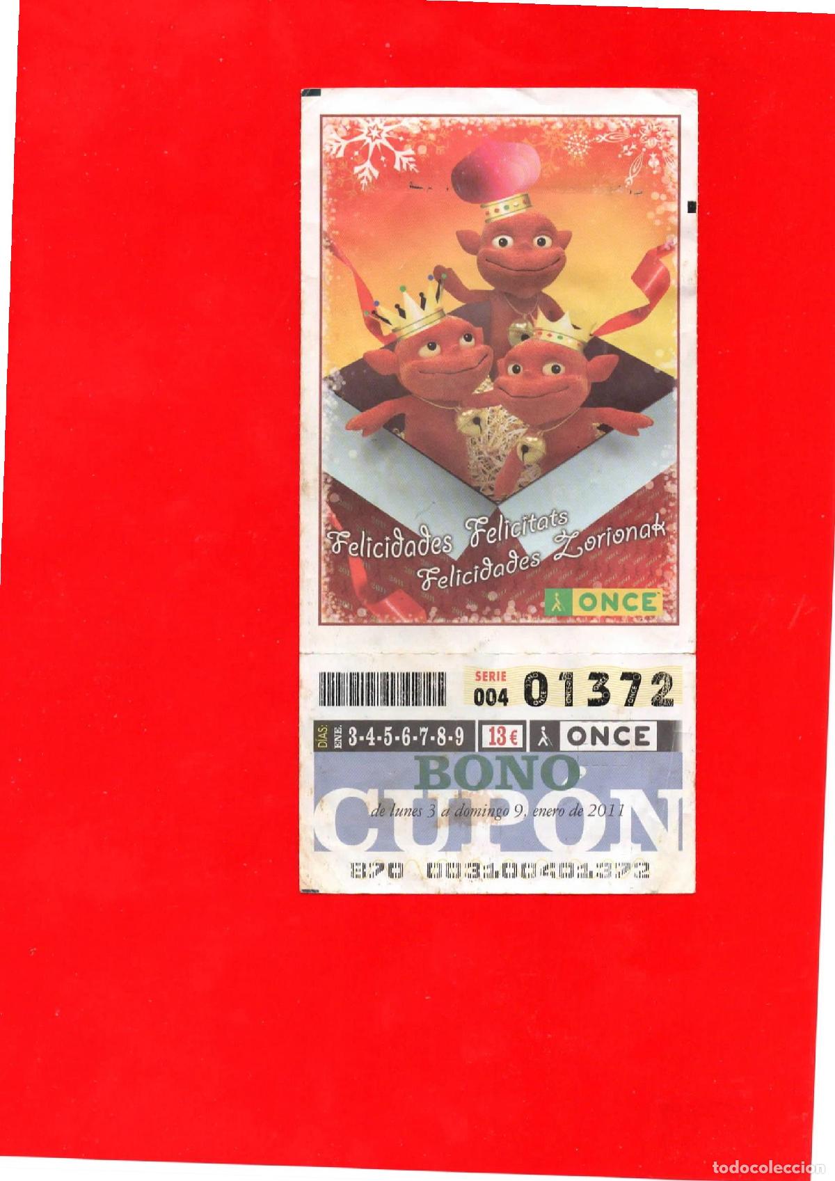 Cupones ONCE: Bono Cup&oacute;n de la ONCE del a&ntilde;o 2011 - Foto 1