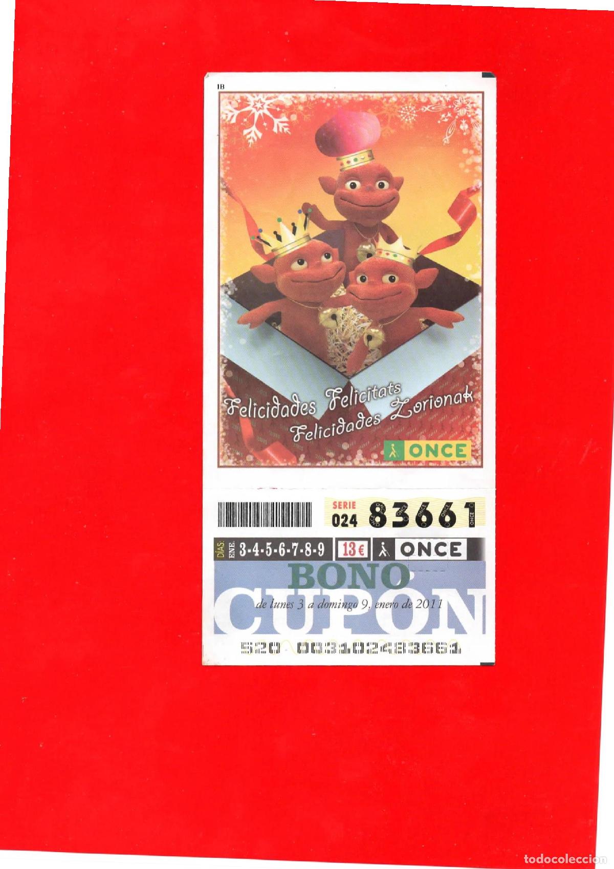Cupones ONCE: Bono Cup&oacute;n de la ONCE del a&ntilde;o 2011 - Foto 1