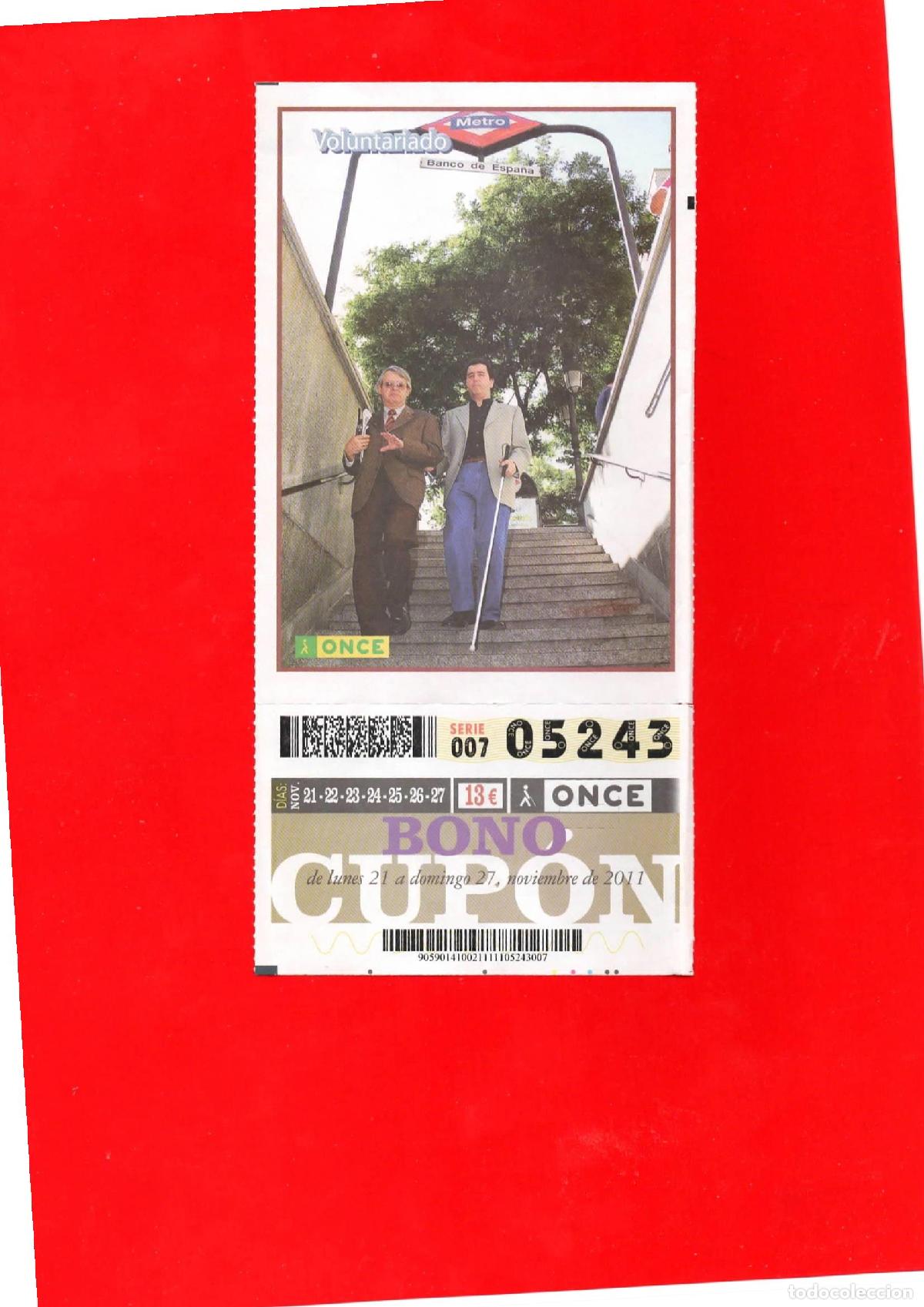 Cupones ONCE: Bono Cup&oacute;n de la ONCE del a&ntilde;o 2011 - Foto 1