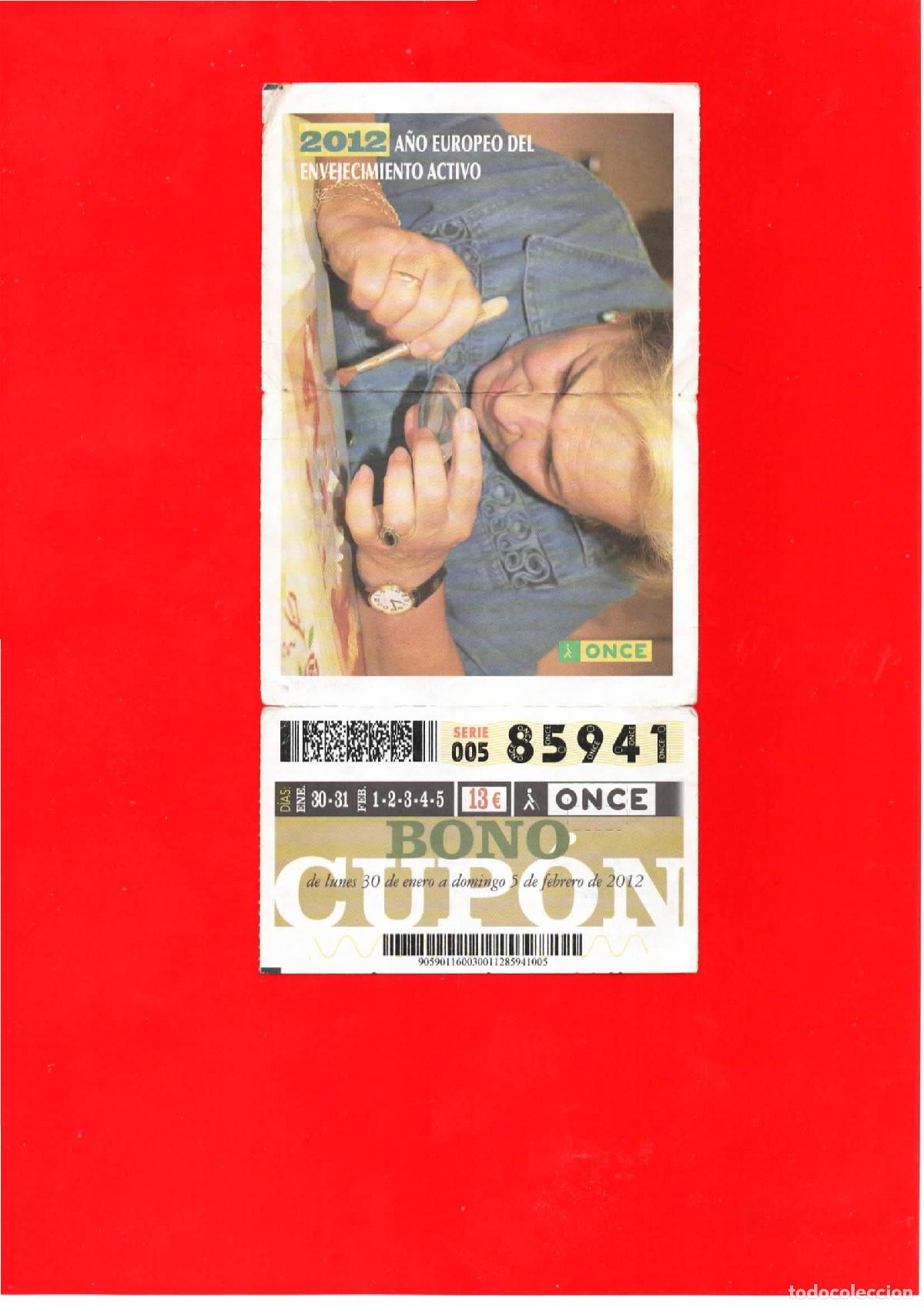 Billets ONCE: Bono Cup&oacute;n de la ONCE del a&ntilde;o 2012