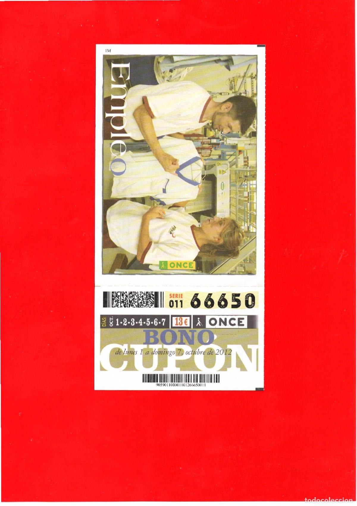 Cupones ONCE: Bono Cup&oacute;n de la ONCE del a&ntilde;o 2012 - Foto 1