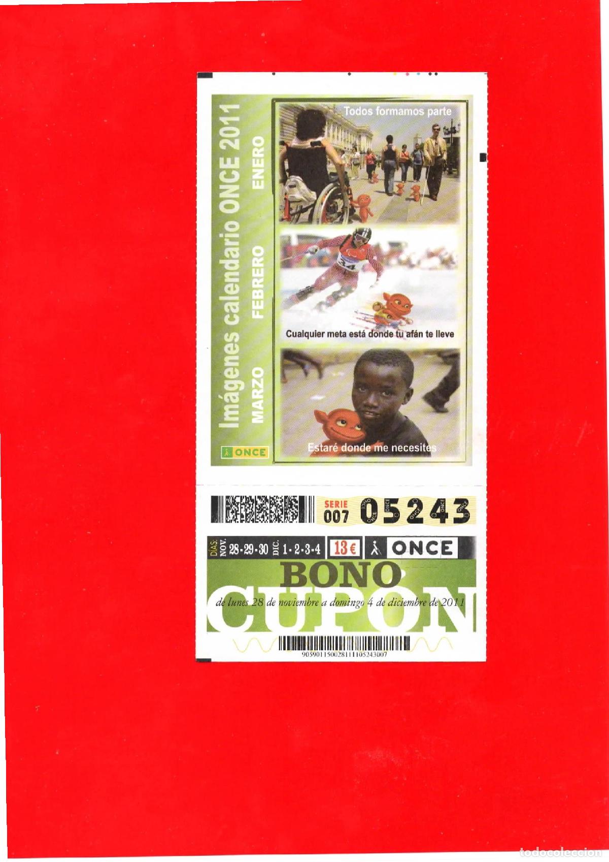 Cupones ONCE: Bono Cup&oacute;n de la ONCE del a&ntilde;o 2011 - Foto 1