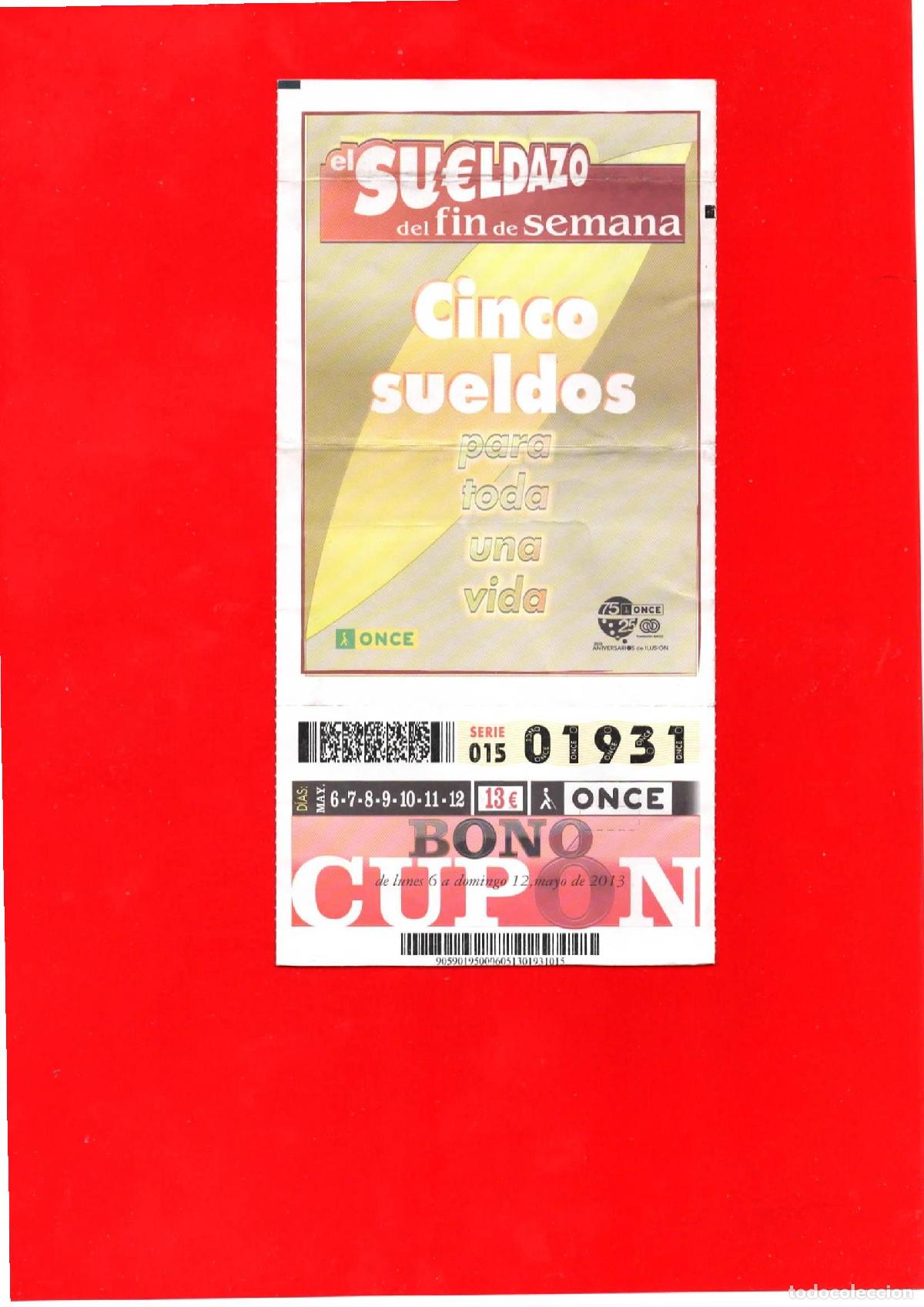 Cupones ONCE: Bono Cup&oacute;n de la ONCE del a&ntilde;o 2013 - Foto 1
