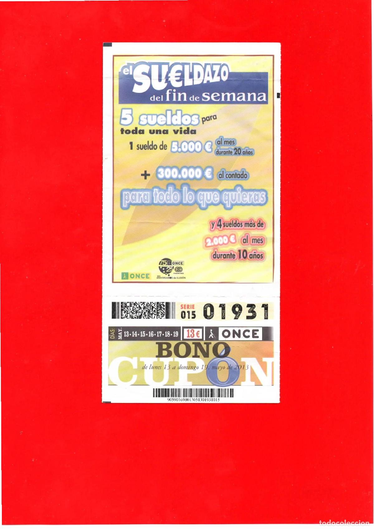Cupones ONCE: Bono Cup&oacute;n de la ONCE del a&ntilde;o 2013 - Foto 1