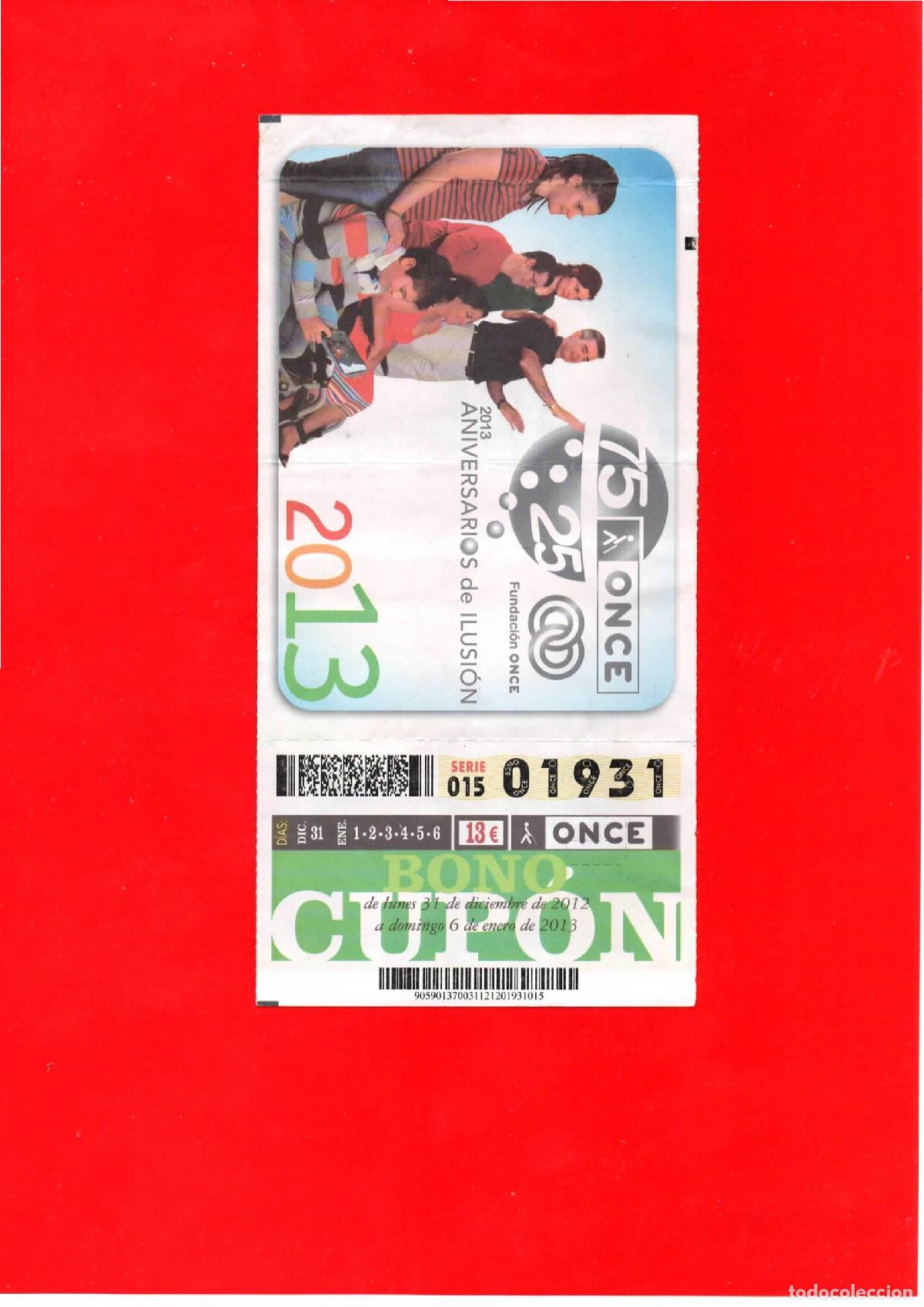 Cupones ONCE: Bono Cup&oacute;n de la ONCE del a&ntilde;o 2012-13 - Foto 1