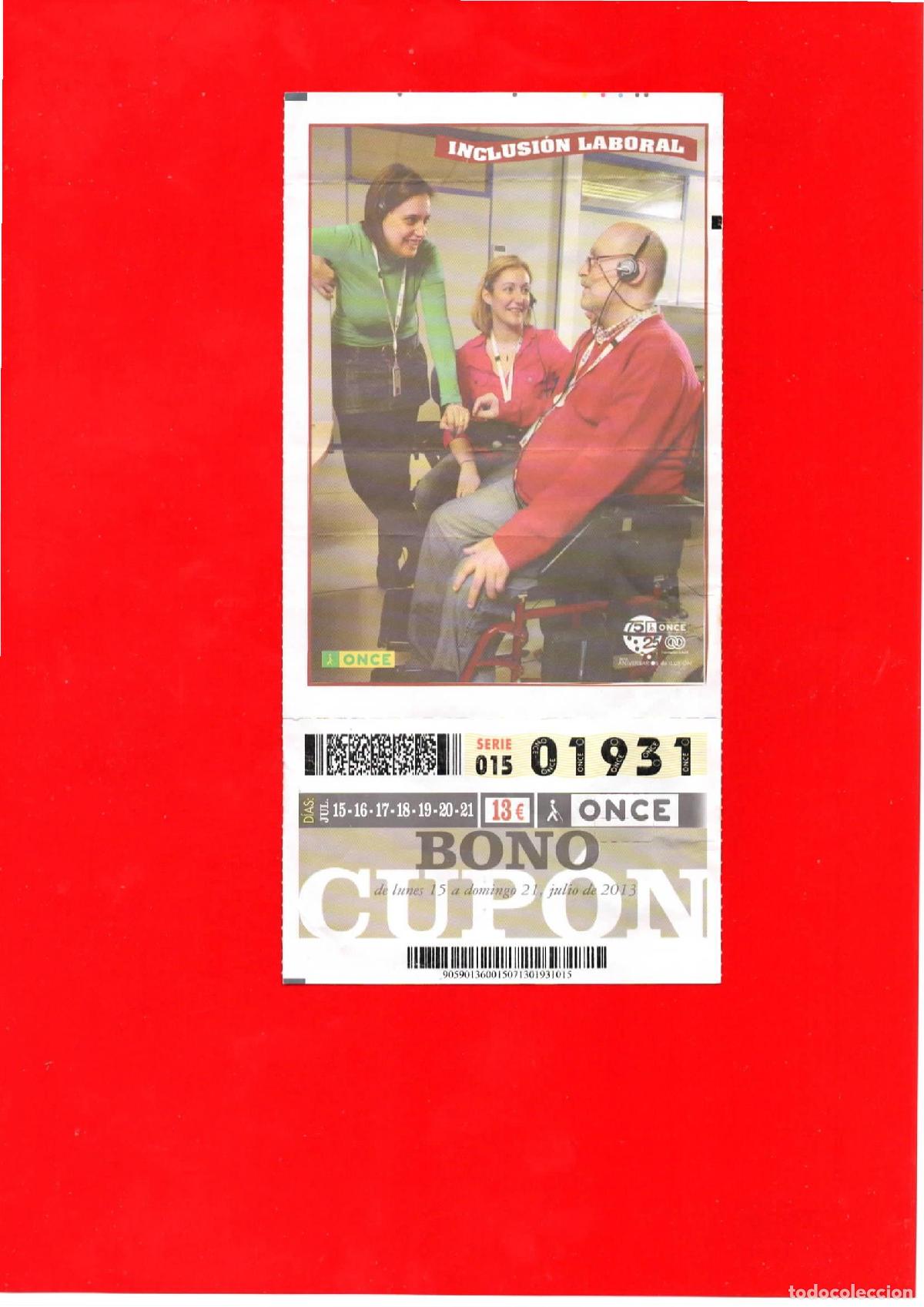 Cupones ONCE: Bono Cup&oacute;n de la ONCE del a&ntilde;o 2013 - Foto 1