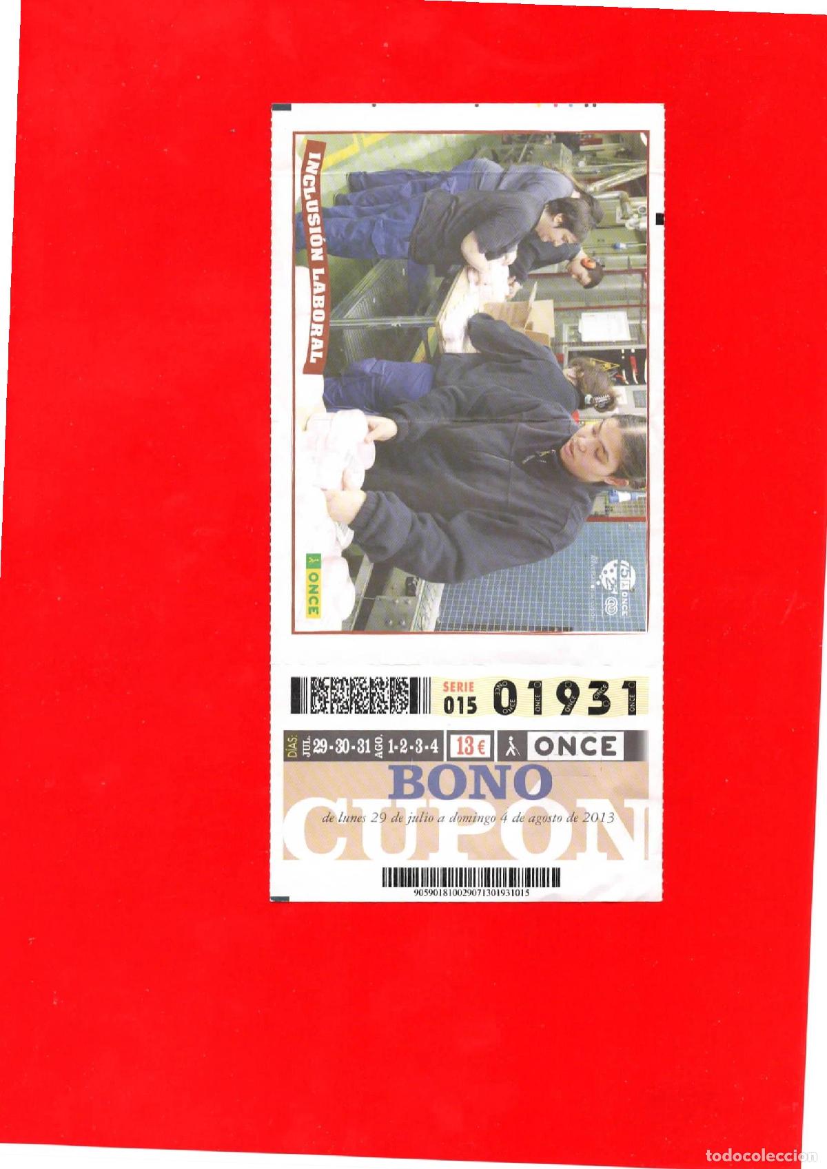 Cupones ONCE: Bono Cup&oacute;n de la ONCE del a&ntilde;o 2013 - Foto 1