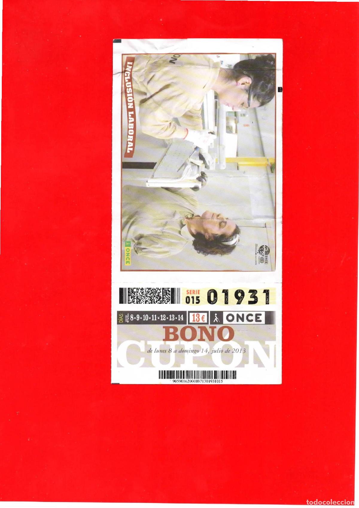 Cupones ONCE: Bono Cup&oacute;n de la ONCE del a&ntilde;o 2013 - Foto 1