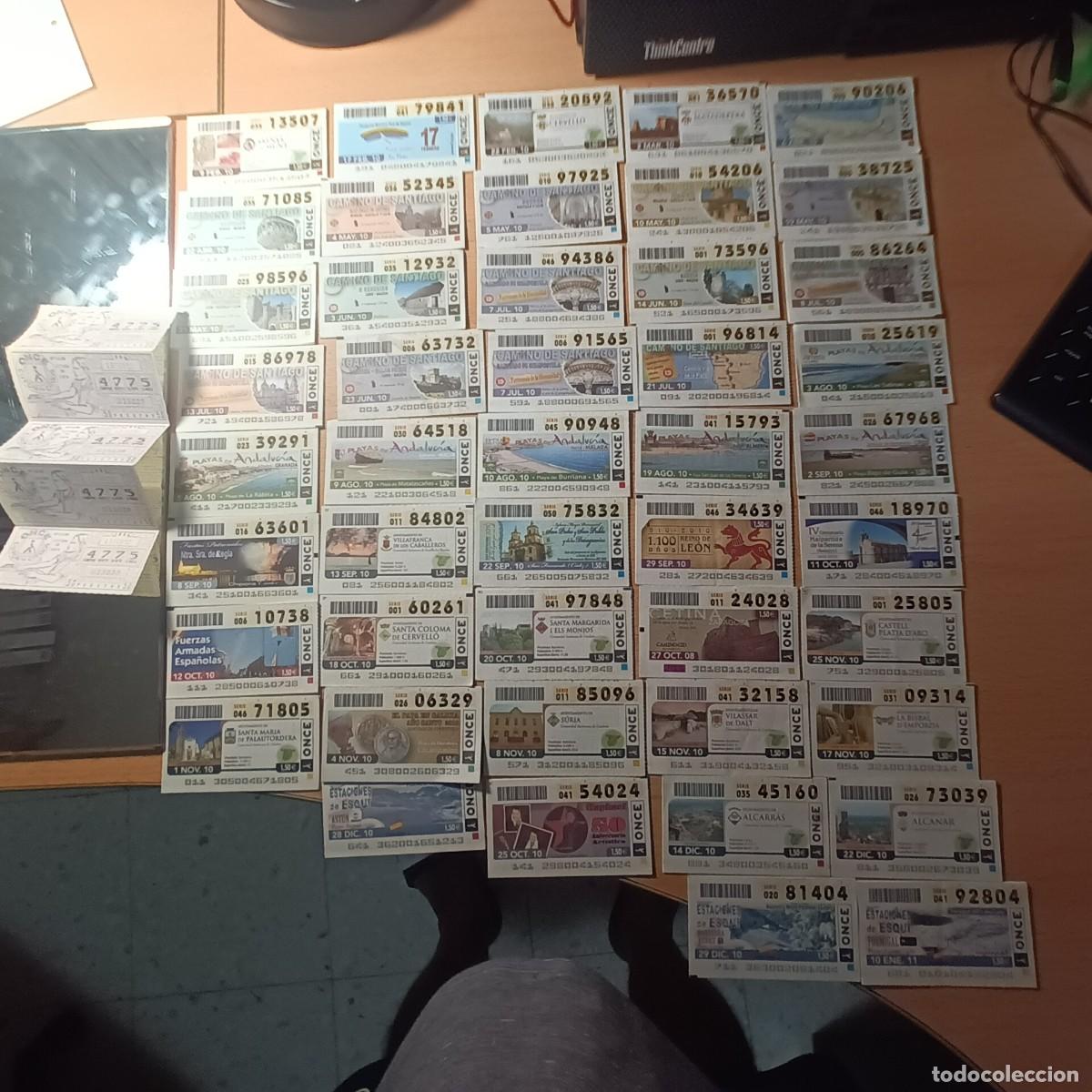 Cupones ONCE: Cupones Once bloques de 5 cupones.
