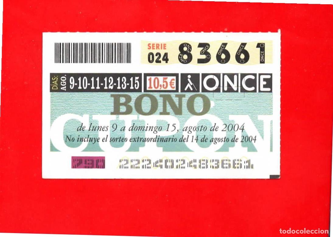 Billets ONCE: Bono Cup&oacute;n de la ONCE sin Tarjeta del a&ntilde;o 2004