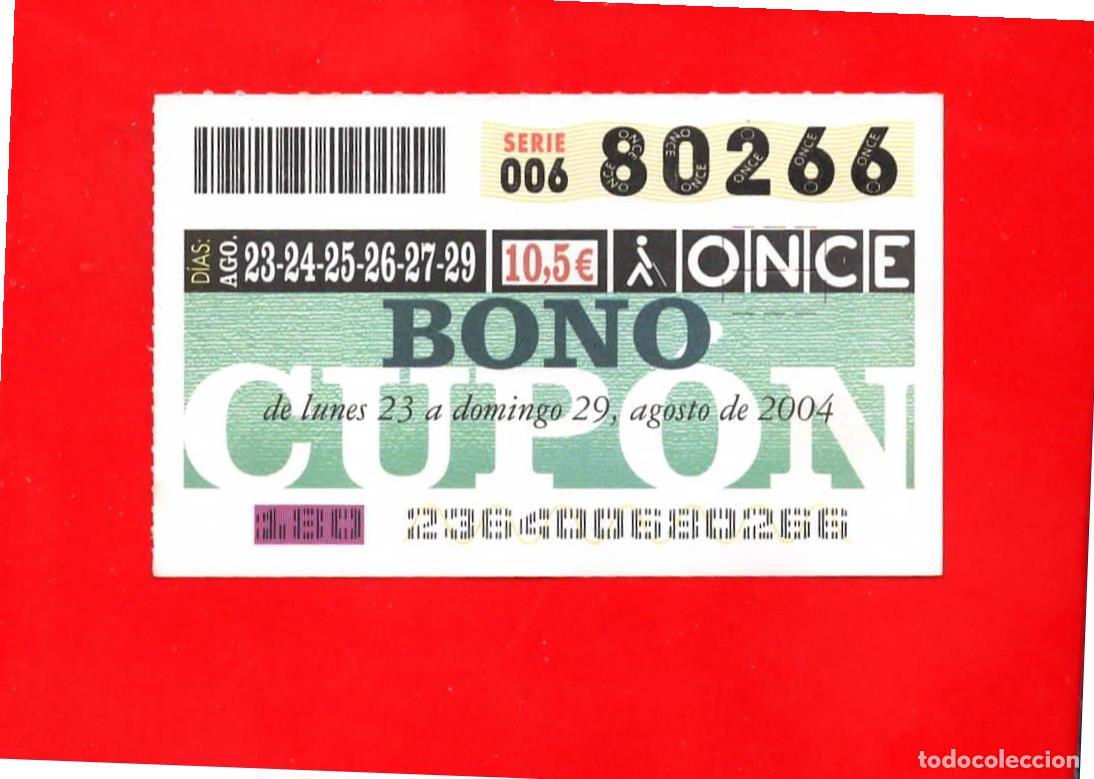 Billets ONCE: Bono Cup&oacute;n de la ONCE sin Tarjeta del a&ntilde;o 2004