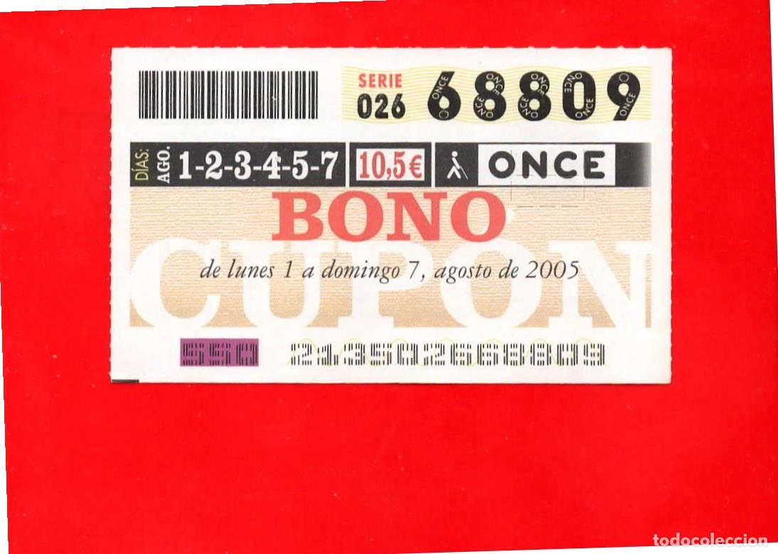 Billets ONCE: Bono Cup&oacute;n de la ONCE sin Tarjeta del a&ntilde;o 2005
