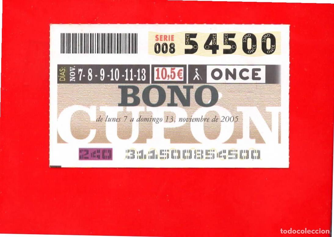 Billets ONCE: Bono Cup&oacute;n de la ONCE sin Tarjeta del a&ntilde;o 2005