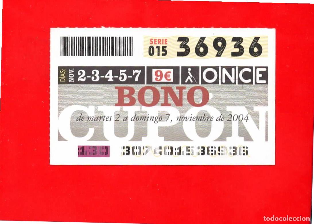 Billets ONCE: Bono Cup&oacute;n de la ONCE sin Tarjeta del a&ntilde;o 2004