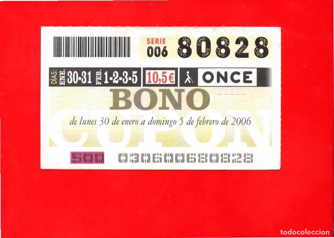 Billets ONCE: Bono Cup&oacute;n de la ONCE sin Tarjeta del a&ntilde;o 2006