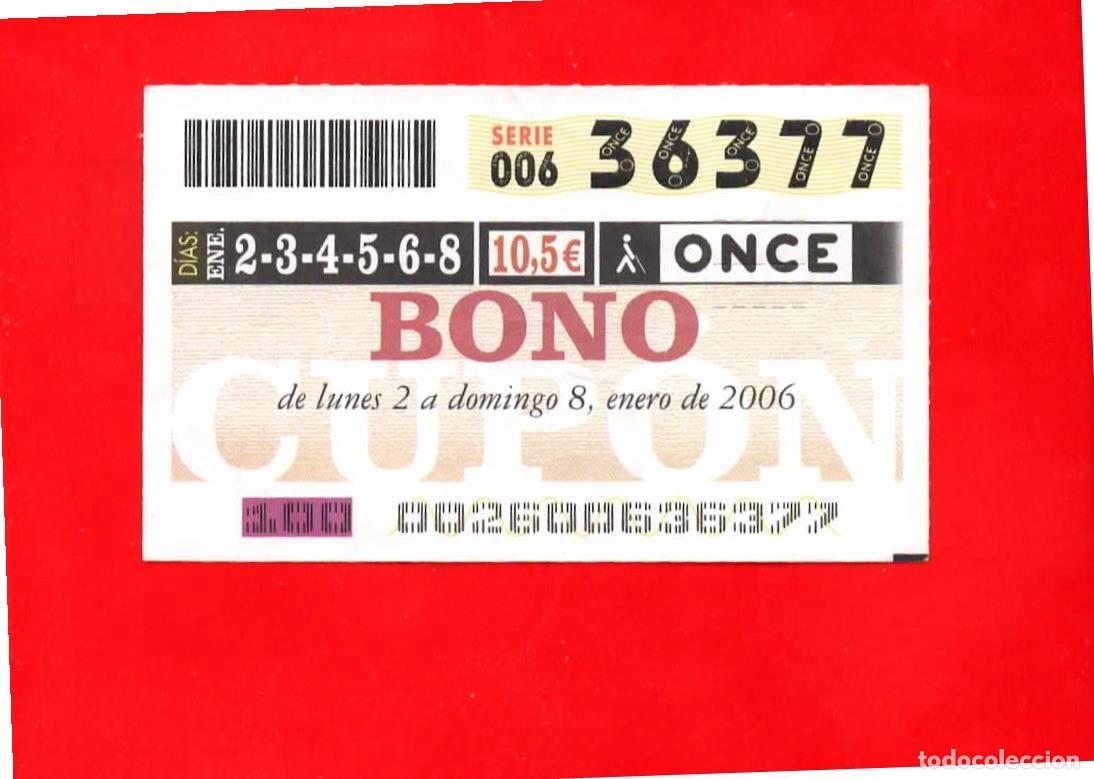 Billets ONCE: Bono Cup&oacute;n de la ONCE sin Tarjeta del a&ntilde;o 2006