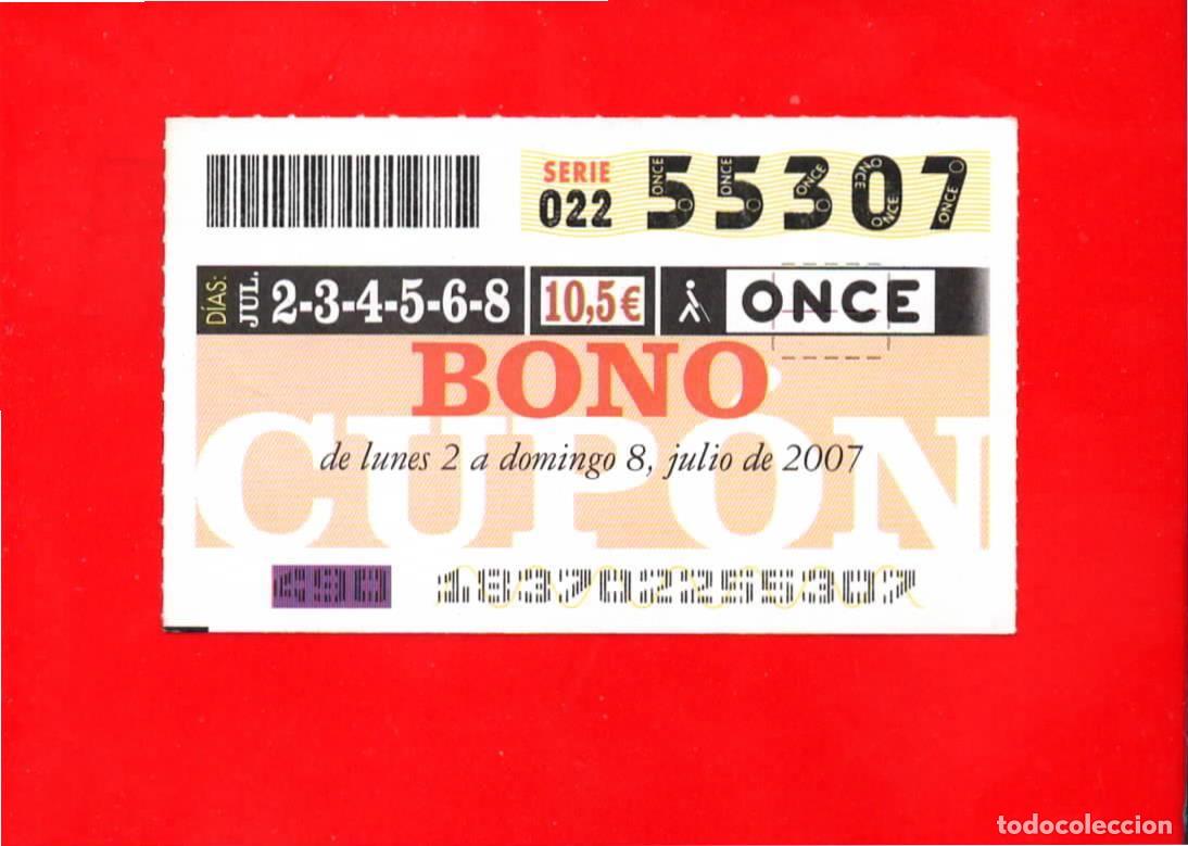 Billets ONCE: Bono Cup&oacute;n de la ONCE sin Tarjeta del a&ntilde;o 2007