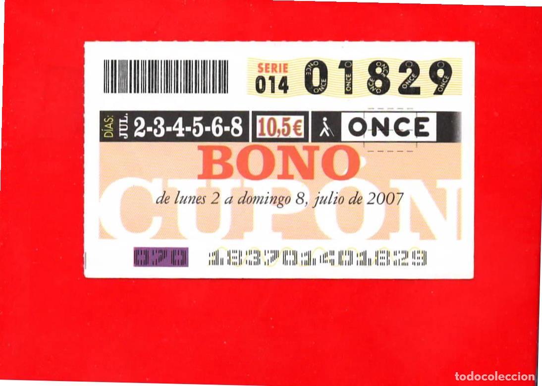Billets ONCE: Bono Cup&oacute;n de la ONCE sin Tarjeta del a&ntilde;o 2007