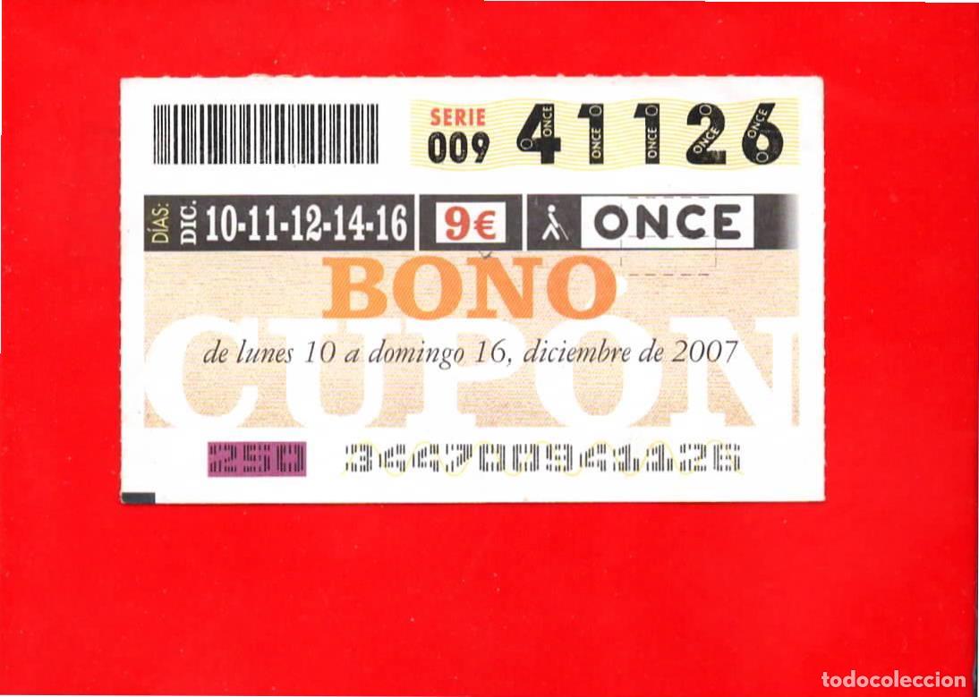 Billets ONCE: Bono Cup&oacute;n de la ONCE sin Tarjeta del a&ntilde;o 2007
