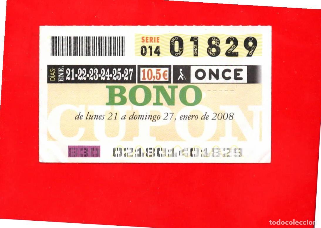 Billets ONCE: Bono Cup&oacute;n de la ONCE sin Tarjeta del a&ntilde;o 2008