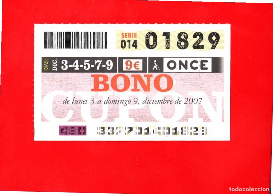Billets ONCE: Bono Cup&oacute;n de la ONCE sin Tarjeta del a&ntilde;o 2007
