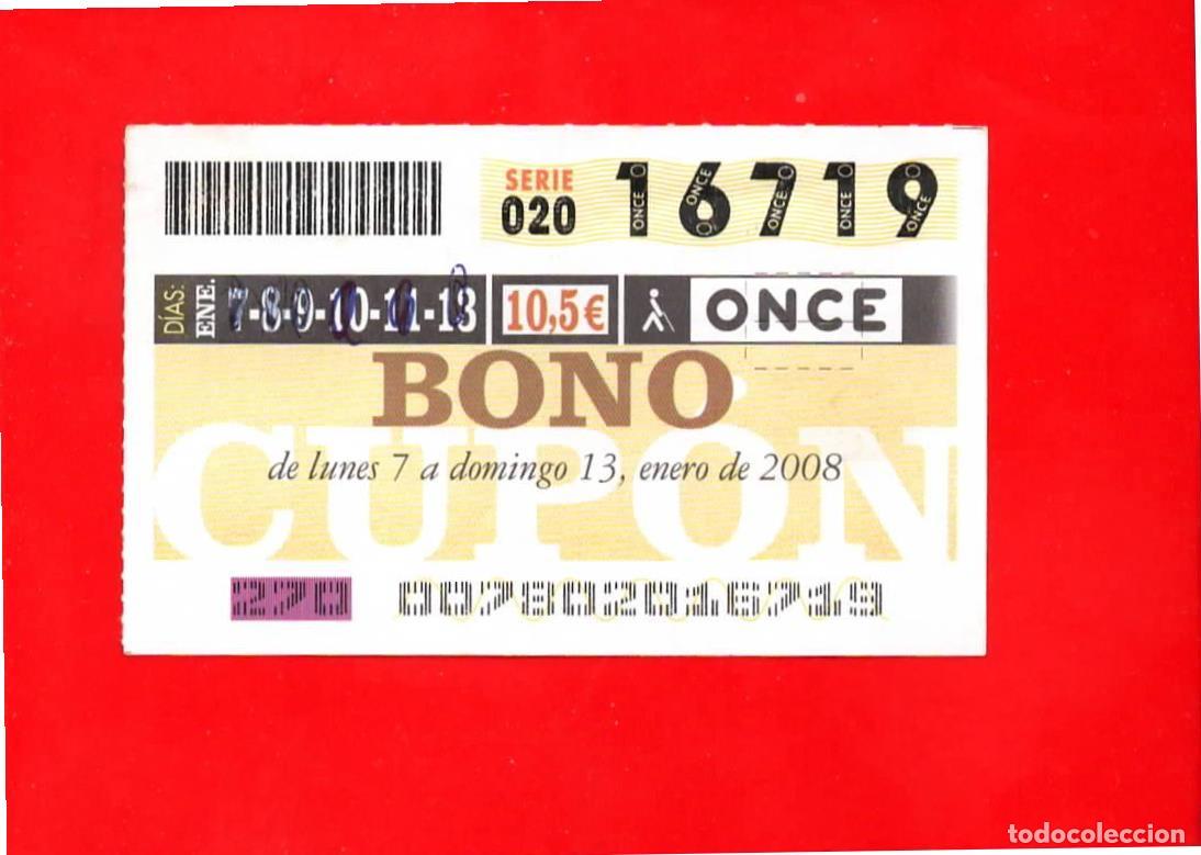 Billets ONCE: Bono Cup&oacute;n de la ONCE sin Tarjeta del a&ntilde;o 2008