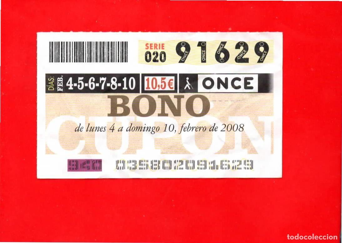 Billets ONCE: Bono Cup&oacute;n de la ONCE sin Tarjeta del a&ntilde;o 2008
