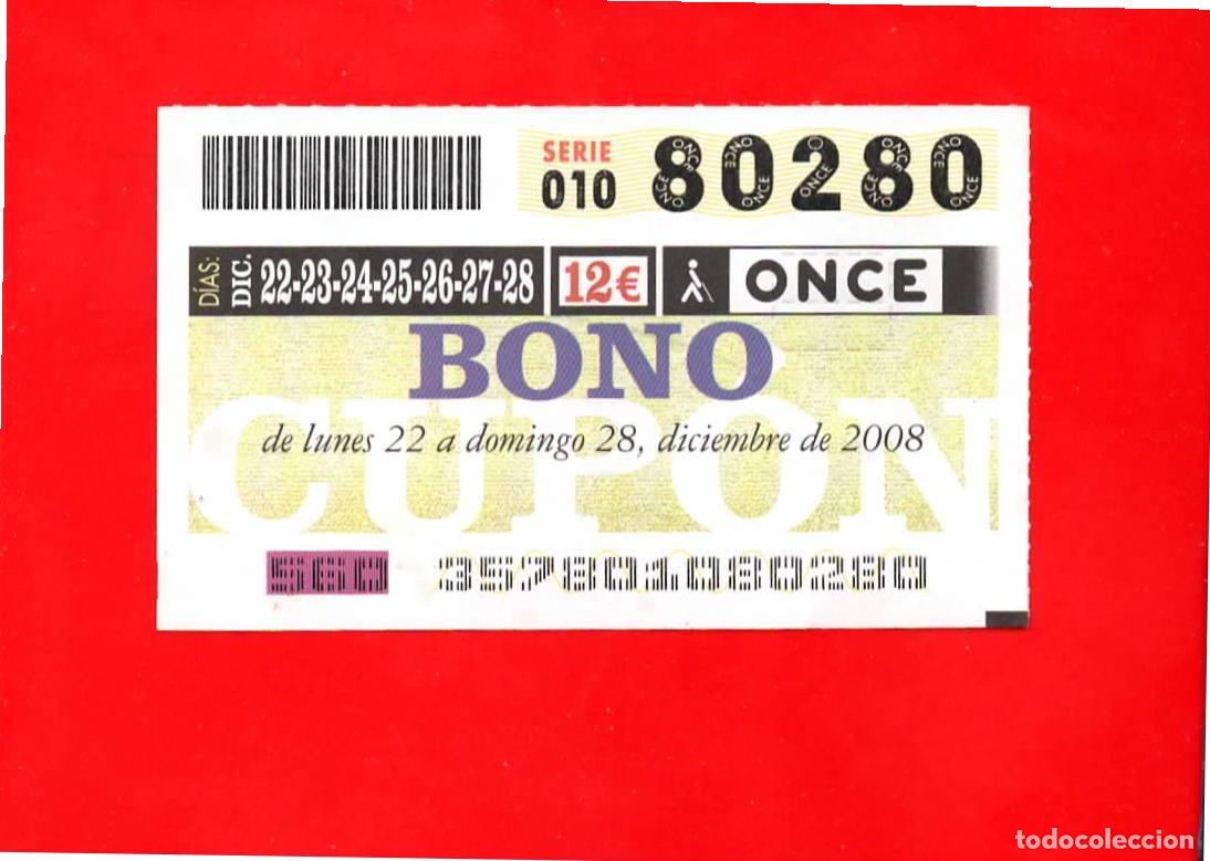 Billets ONCE: Bono Cup&oacute;n de la ONCE sin Tarjeta del a&ntilde;o 2008