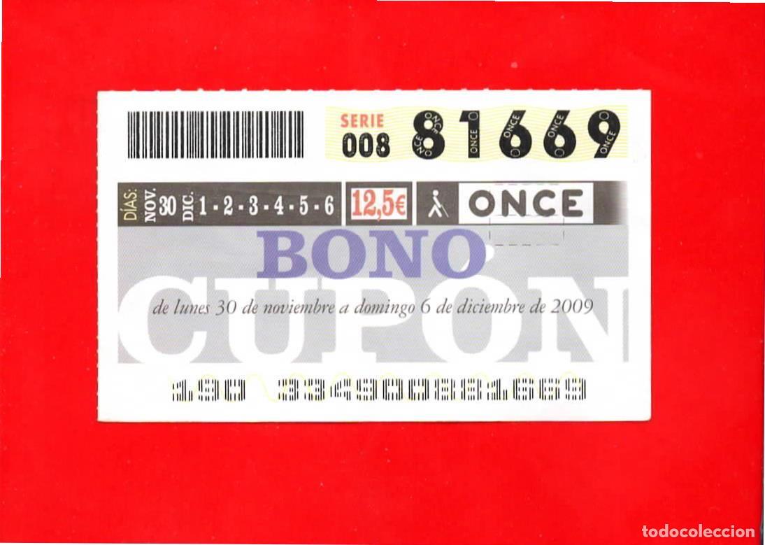 Coupon ONCE: Bono Cup&oacute;n de la ONCE sin Tarjeta del a&ntilde;o 2009
