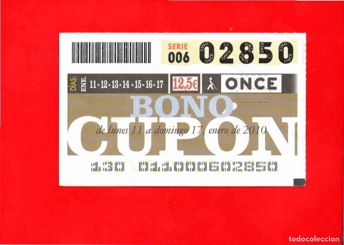 ONCE Coupons: Bono Cup&oacute;n de la ONCE sin Tarjeta del a&ntilde;o 2010