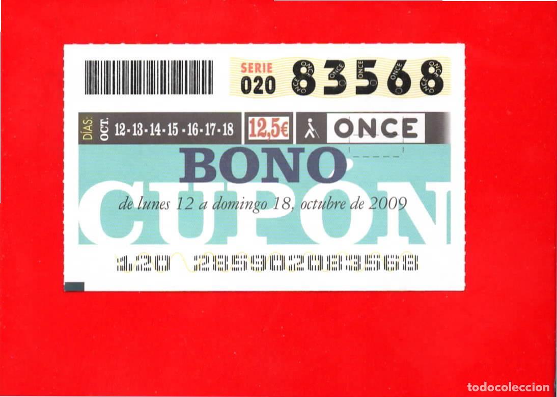Billets ONCE: Bono Cup&oacute;n de la ONCE sin Tarjeta del a&ntilde;o 2009