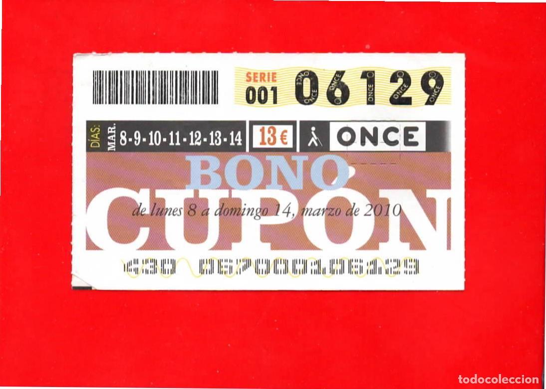 Billets ONCE: Bono Cup&oacute;n de la ONCE sin Tarjeta del a&ntilde;o 2010