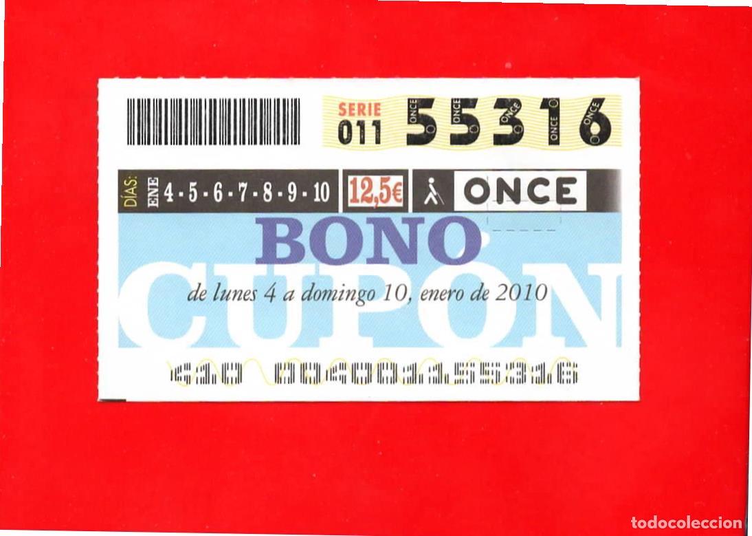 Billets ONCE: Bono Cup&oacute;n de la ONCE sin Tarjeta del a&ntilde;o 2010