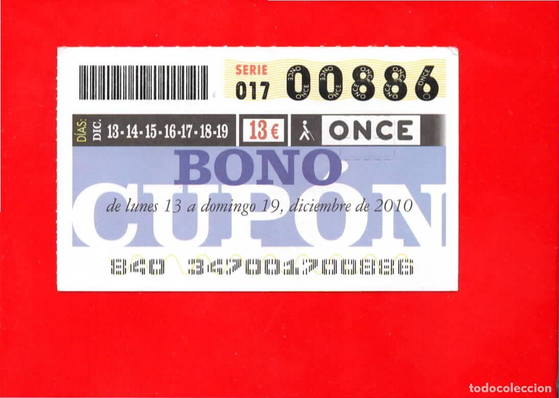Billets ONCE: Bono Cup&oacute;n de la ONCE sin Tarjeta del a&ntilde;o 2010