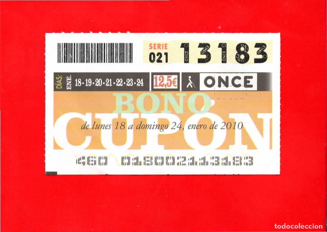 Cupones ONCE: Bono Cup&oacute;n de la ONCE sin Tarjeta del a&ntilde;o 2010 - Foto 1