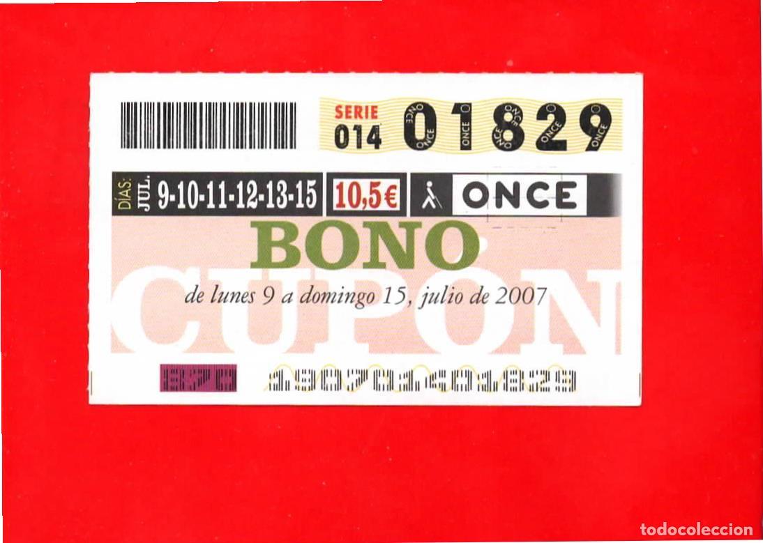 Billets ONCE: Bono Cup&oacute;n de la ONCE sin Tarjeta del a&ntilde;o 2007