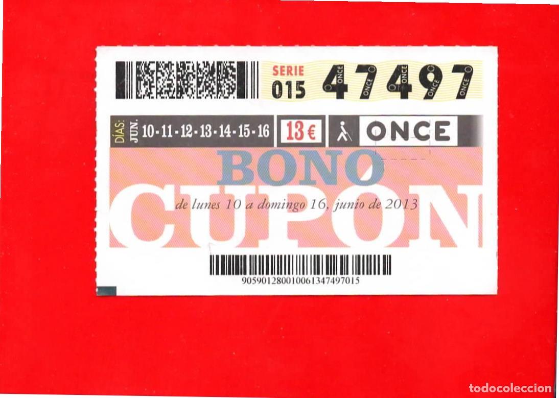 Billets ONCE: Bono Cup&oacute;n de la ONCE sin Tarjeta del a&ntilde;o 2013
