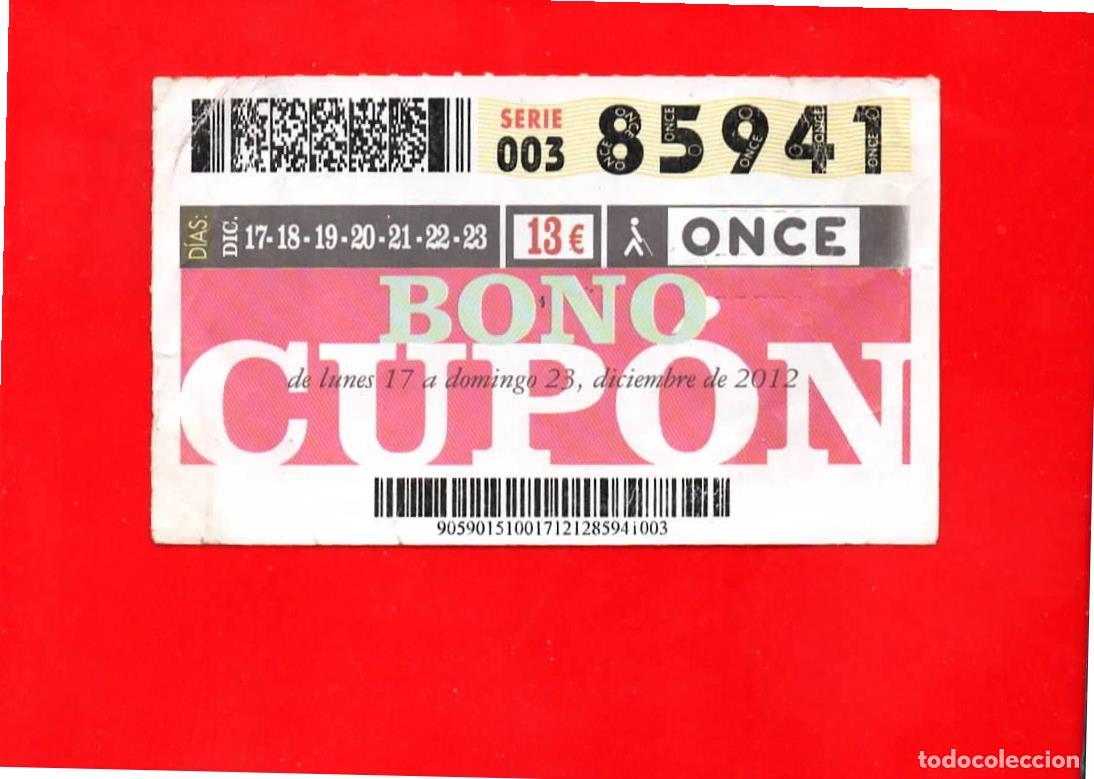 Cupones ONCE: Bono Cup&oacute;n de la ONCE sin Tarjeta del a&ntilde;o 2012 - Foto 2